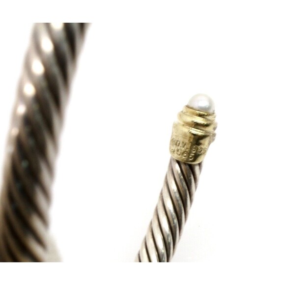 David Yurman Pearls Cable Bangle Bracelet With 14k Yellow Gold 5mm - Picture 5 of 5
